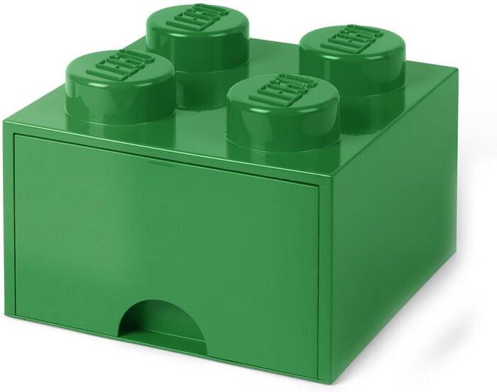 LEGO Brick 4 Opbergbox Met Lade Donkergroen
