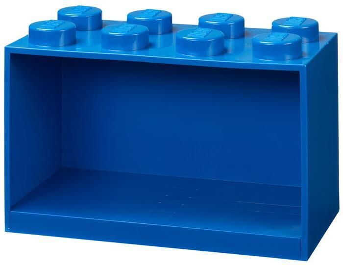 LEGO Iconic Brick Boekenplank 8 Noppen Blauw - Foto 2