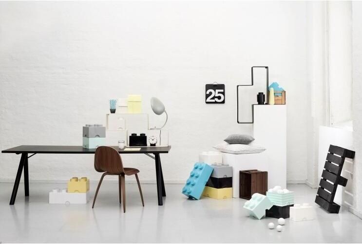 LEGO Opbergbox Brick 8 Zwart