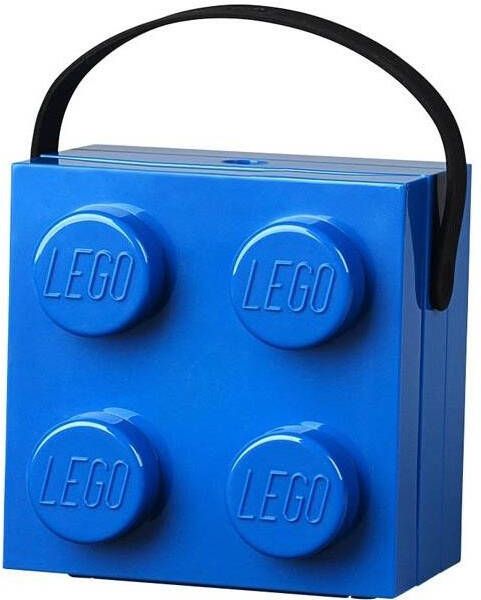 LEGO Lunchbox Brick 4 met handvat Blauw
