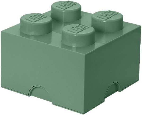 LEGO Opbergbox Brick 4 Zandgroen