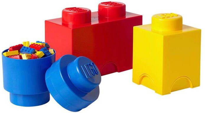 LEGO Opbergbox Brick Set van 3 Multi - Foto 1