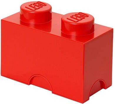 LEGO Set van 2 Opbergbox Brick 2 Rood