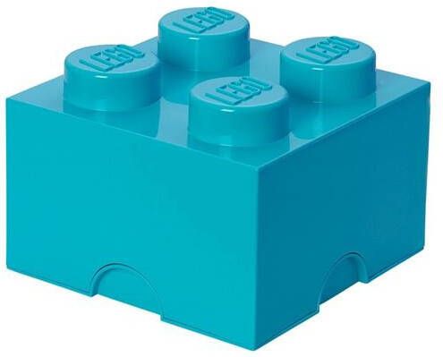 LEGO Set van 2 Opbergbox Brick 4 Azuurblauw