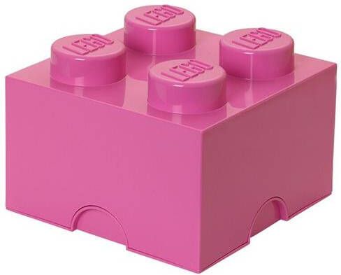 LEGO Set van 2 Opbergbox Brick 4 Roze