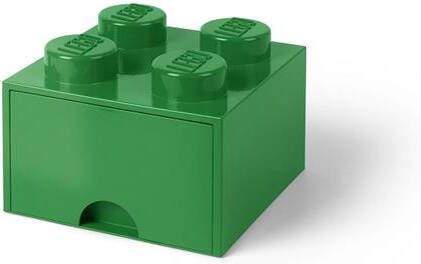 LEGO Set van 2 Opberglade Brick 4 Groen
