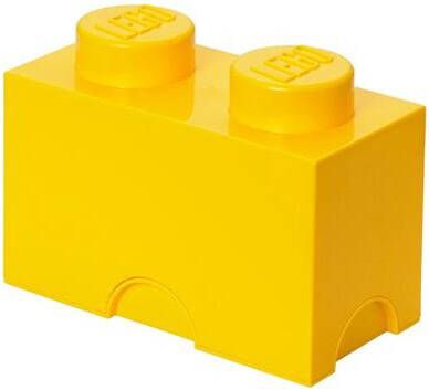 LEGO Set van 4 Opbergbox Brick 2 Geel
