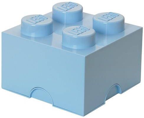 LEGO Set van 4 Opbergbox Brick 4 Lichtblauw
