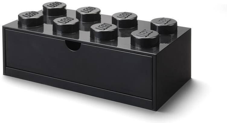 LEGO Set van 6 Bureaulade Brick 8 Zwart