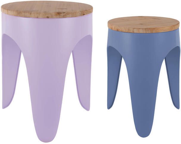 Leitmotiv Kruk Double Funky Zachtpaars Ø24cm Scandinavisch - Foto 2