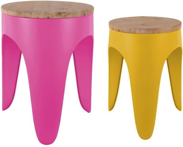 Leitmotiv Kruk Double Funky Helderroze Ø24cm Scandinavisch - Foto 2