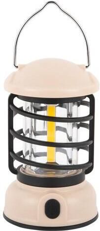 Leitmotiv Tafellamp Camping Lantern Led Gebroken Wit 8.5x8.5x15cm