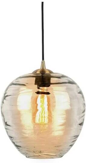 Leitmotiv Pendant lamp Glamour Globe glass amber brown - Foto 1
