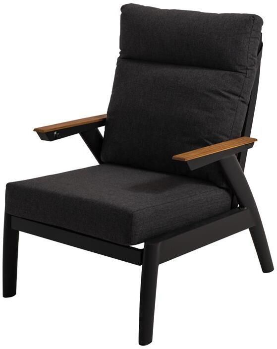 Lesli Living Loungestoel Florence Alu zwart