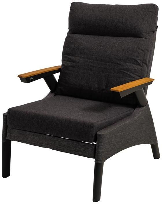 Lesli Living Loungestoel Florence Tessile zwart