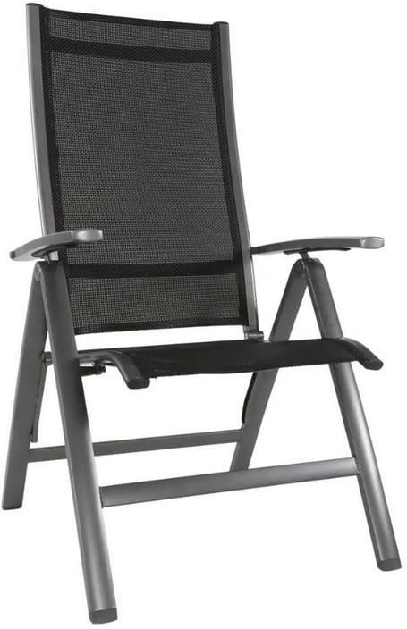 Lesli Living Reno dining tuinstoel | textileen | verstelbaar | antraciet