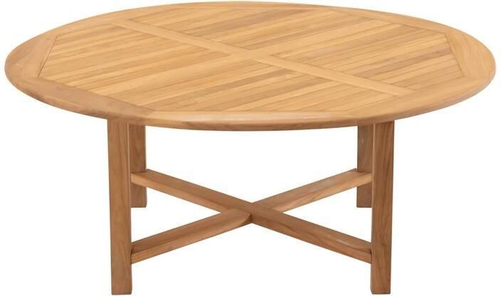 Lesli Living Teak eettafel Ø120x75 cm bruin