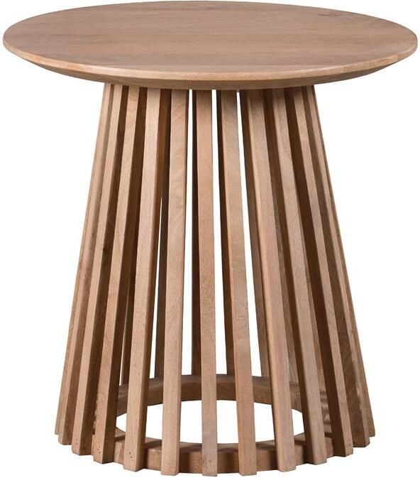 Lewis & Loft Bijzettafel Levi FSC mangohout Rond ⌀50 Naturel - Foto 2