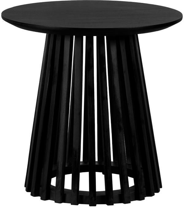 Lewis & Loft Bijzettafel Levi FSC mangohout Rond ⌀50 Zwart - Foto 2