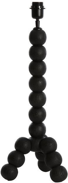 Light & Living Tafellamp Veglio Mangohout Mat Zwart (excl. kap)