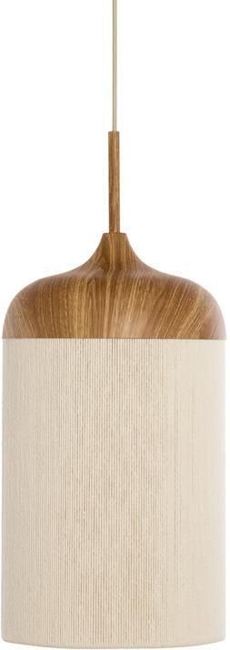 Light & Living Light&living Hanglamp Ø22x41 5 cm DANIA hout print naturel+touw crème