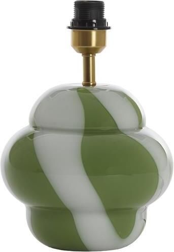 Light & Living Light&living Lampvoet Ø22x28 cm YLIEN glas groen-wit+goud