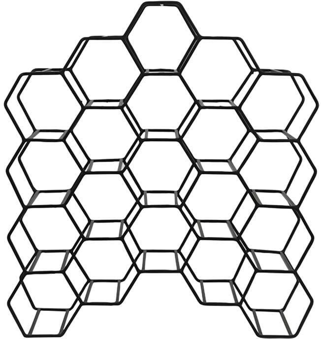 Light & Living Wijnrek Salbris 20 flessen Mat Zwart - Foto 3