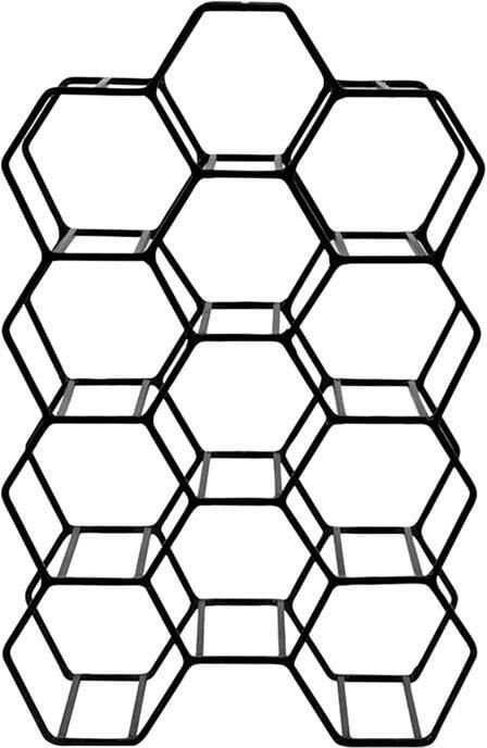 Light & Living Wijnrek Salbris 12 flessen Mat Zwart