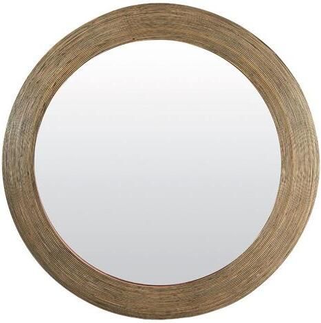 Light & Living Piedre spiegel Ø109 5x4 5 cm rotan bruin