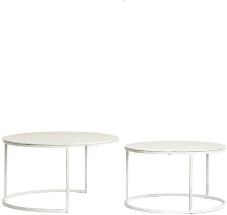 Light & Living Salontafel SADAR Ø75x42cm Wit Set van 2 - Foto 2