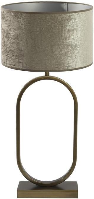 Light & Living Tafellamp Jamiri|Chelsea Ant Brons|Zilver Ø30x67cm