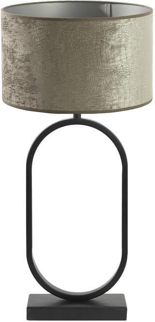 Light & Living Tafellamp Jamiri|Chelsea Zwart|Zilver Ø30x67cm