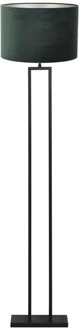 Light & Living Vloerlamp Shiva|Velours Zwart|Donkergroen Ø40x170cm