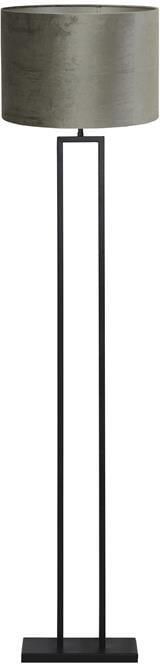 Light & Living Vloerlamp Shiva|Velours Zwart|Zwart Ø40x170cm