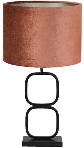 Light & Living Tafellamp Lutika|Gemstone Zwart|Terra Ø30x67cm