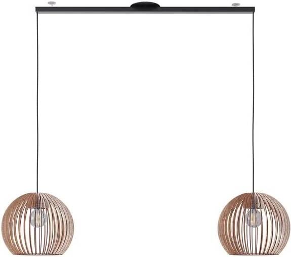 Lightswing Twin Ophangsysteem voor twee Hanglampen Mat zwart 110cm