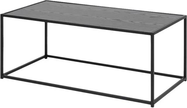 Lisomme Vic houten salontafel zwart 100 x 50 cm