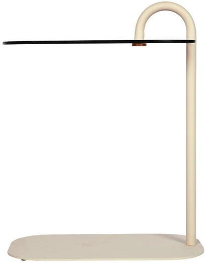 Livingfurn Bijzettafel Beige Glas 48x30x65cm Amy - Foto 2