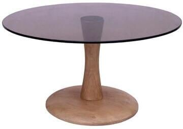 Livingfurn Bijzettafel Faye Bruin Glas 75x75x30cm - Foto 2