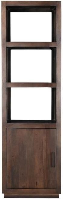 Livingfurn Boekenkast Bruin Mangohout 45x60x200cm Jaxx - Foto 3