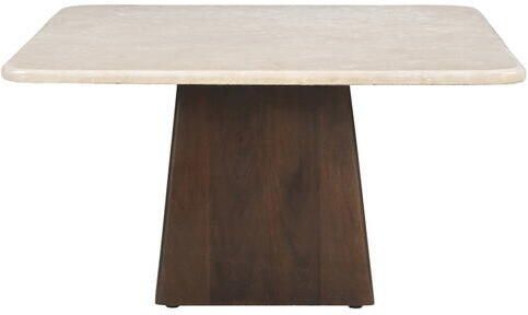 Brix Vierkante Salontafel Bottecino Marmer en mangohout 75 x 75cm Beige - Foto 3