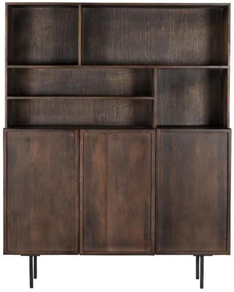 Livingfurn Kabinetkast Elan 135cm Mangohout Gecoat Staal - Foto 3