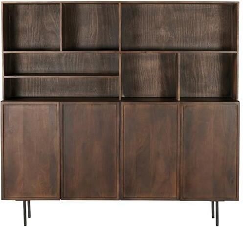 Livingfurn Kabinetkast Elan 180cm Mangohout Gecoat Staal - Foto 2