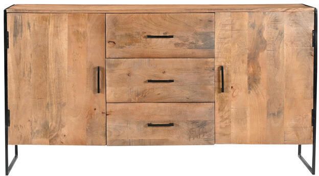 Livingfurn Elin dressoirs 150 cm mangohout naturel - Foto 3