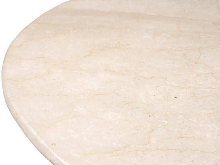 Brix Ronde Eettafel Bottecino Marmer en mangohout 130cm Beige - Foto 2