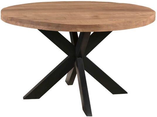 Livingfurn Eettafel Naturel Mangohout 120x120x78cm Sturdy - Foto 2