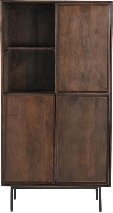 Livingfurn Kabinet Ravenstein Donkerbruin Mangohout 170x40x90cm - Foto 2