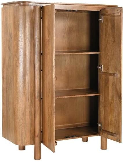 Livingfurn Kabinet Naturel Mangohout 115x43x150cm Salano - Foto 2