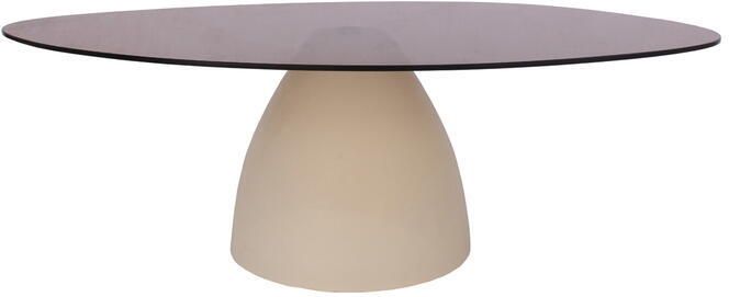 Sohome Organische Salontafel Jacky Glas en betonlook 110 x 65cm Beige - Foto 2