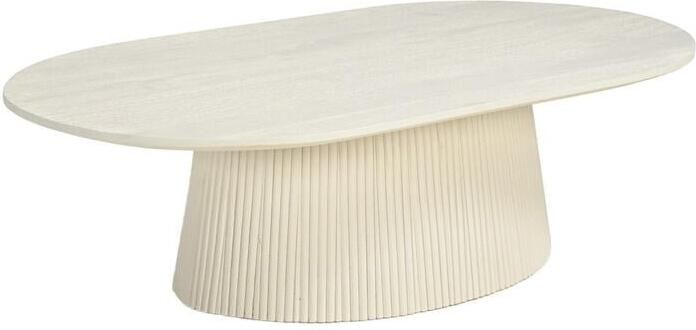 Livingfurn Ovale Salontafel Patrice Mangohout 120 x 70cm Ivoor Ovaal - Foto 2